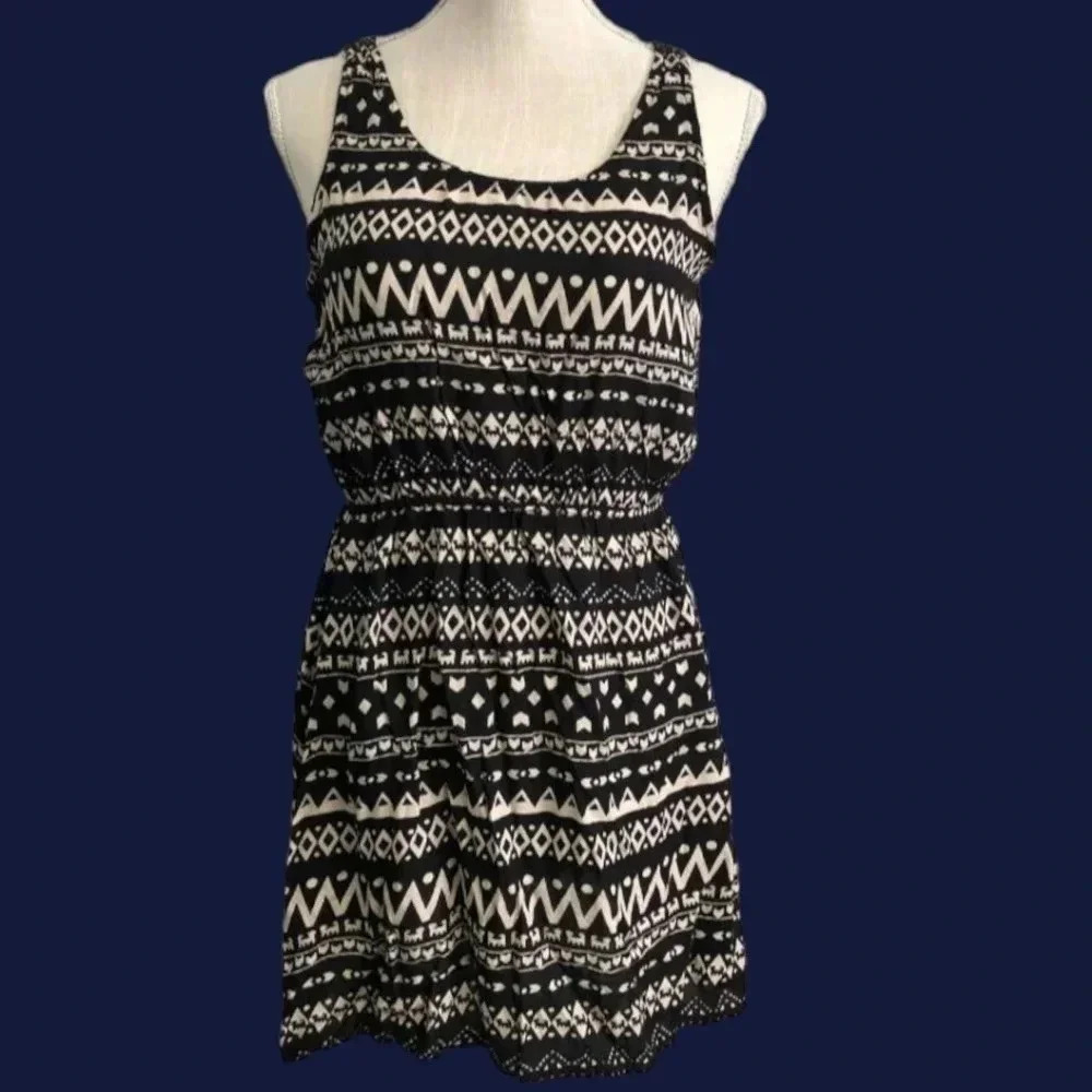 Patrons of peace ethnic print dress size large